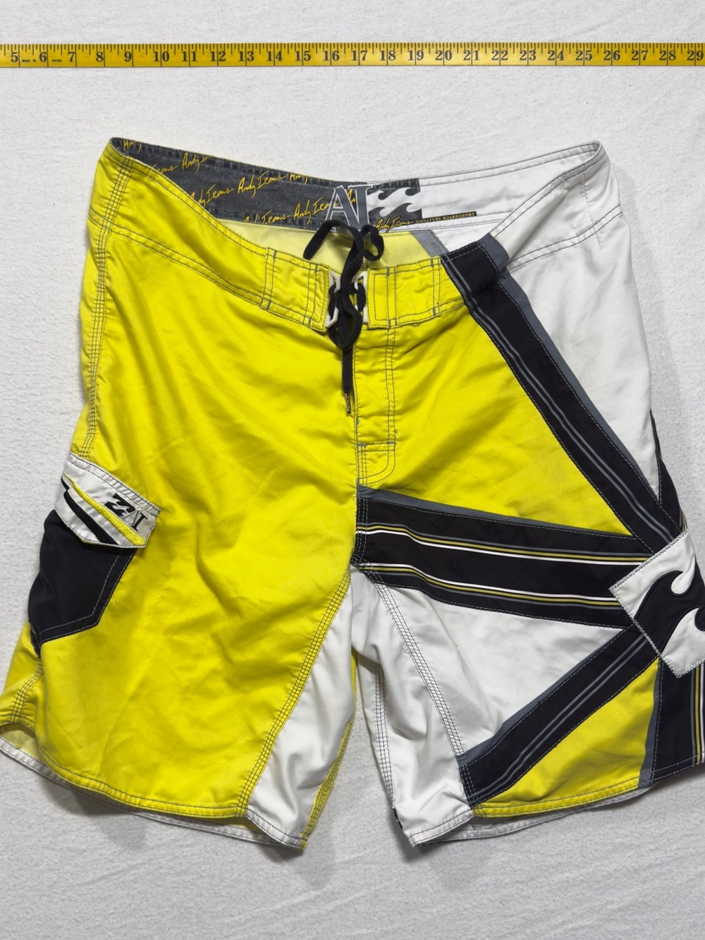 Vintage Andy iron billabong shorts, with sun pattern